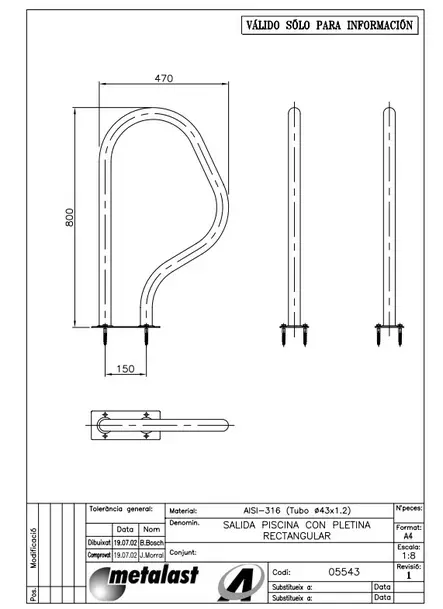 Astral käsikaide - Portaat ja kaiteet - 05543 - 2