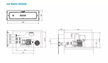 Jet Swim Athlete - Vastavirtauintilaite (Betoni) - Vastavirtauintilaitteet - 33046 - 2