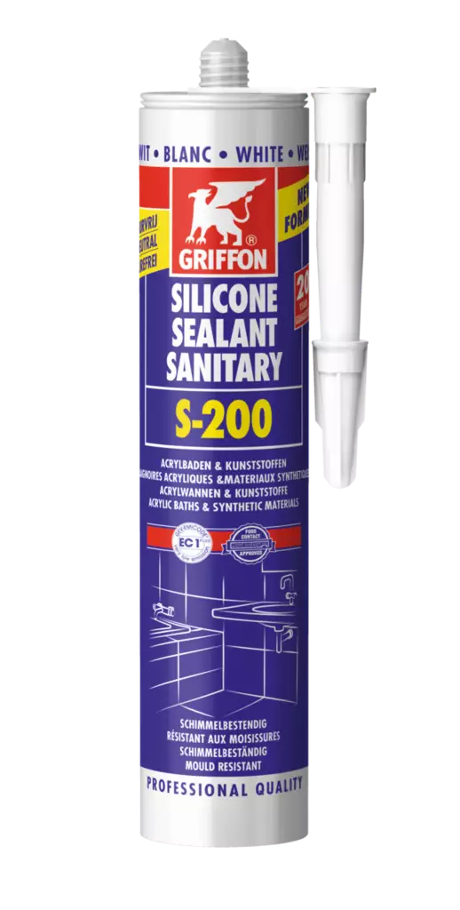 Griffon Silikooni S-200 valkoinen - Liimat ja puhdistusaineet - 6315507 - 1