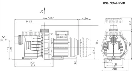 Badu Alpha Eco Soft uima-allaspumppu - Uima-altaan pumput - 2104000038 - 2