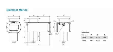 Pahlen Pintaventtiili Marine - Uima-altaan venttiilit ja suuttimet - 124988 - 2