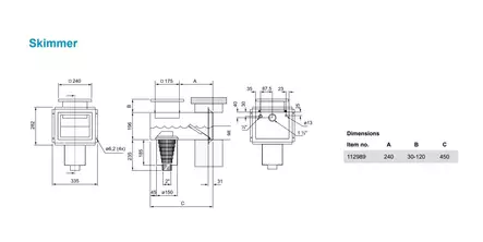 Pahlen Pintaventtiili Betoni - Uima-altaan venttiilit ja suuttimet - 112989 - 2